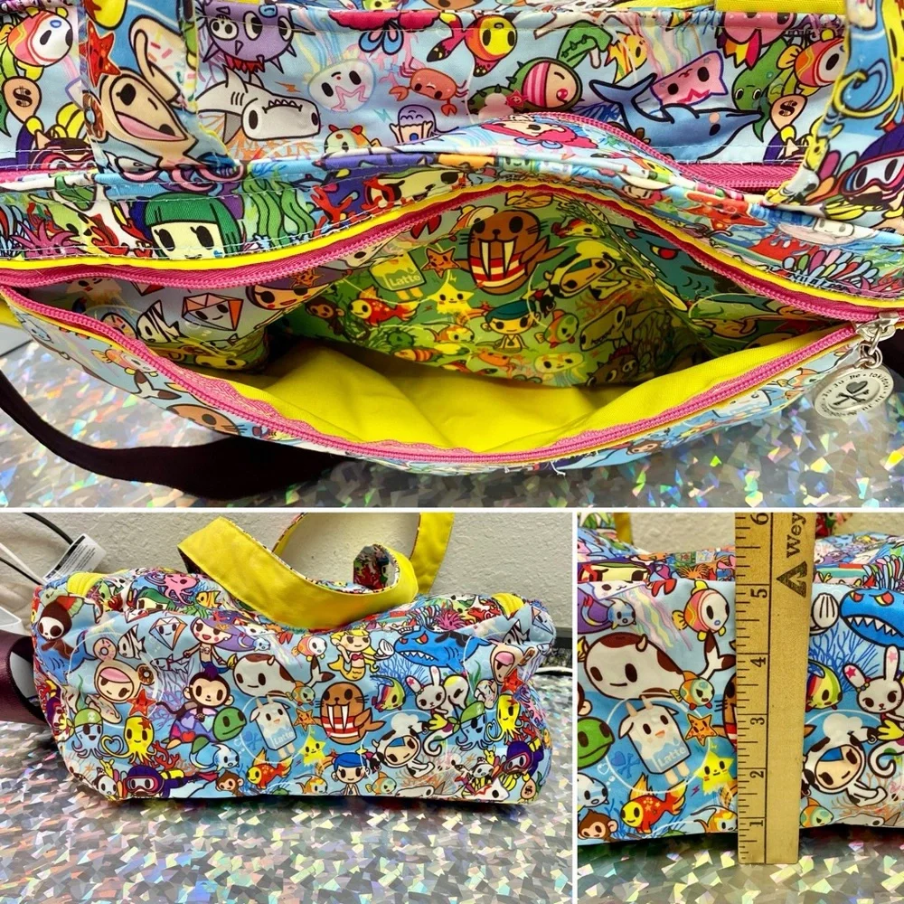 JuJeBe tokidoki Sea Amo 1.0 Zip Top Tote Diaper Bag *Strap & Pad Not Original*